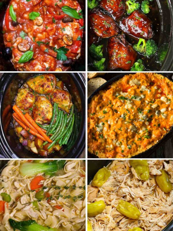 The crockpot is so versatile and you can rely on it for making all your favorite Slow Cooker Chicken Recipes! We’ll delve into chicken breasts, chicken thighs, whole chicken, healthy, and popular chicken recipes…easily cooked in a slow cooker!