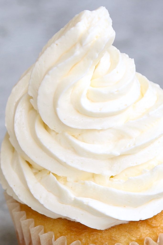 Here is my foolproof buttercream frosting made with powdered sugar. It’s NOT too sweet, but still fluffy, creamy, and holds its shape well. Made with only 4 simple ingredients, this icing has the most delicious taste and is easy to be piped or spread onto cakes and cupcakes.