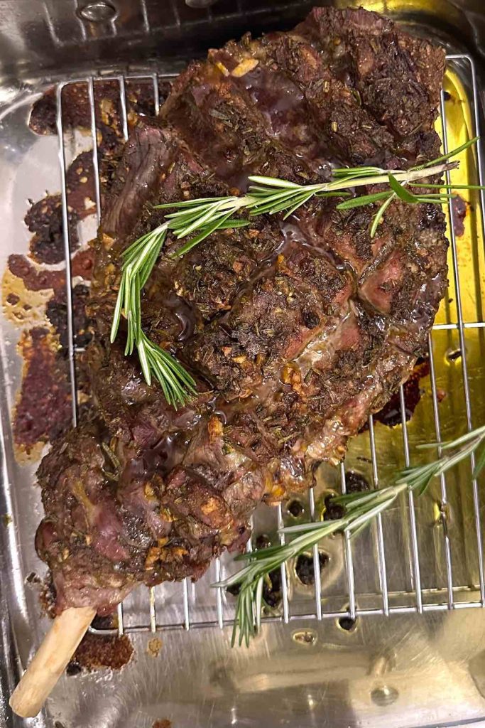 This juicy and EASY Roasted Leg of Lamb recipe features a herb and garlic seasoning on a bone-in or boneless leg of lamb. This no-fail method will give you the perfect and delicious result every time – perfect for special occasions or holiday dinners.