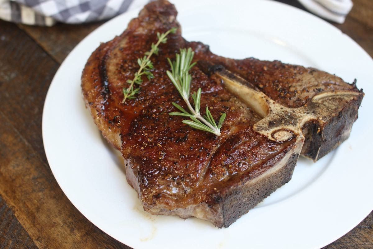 Baked TBone Steak IzzyCooking